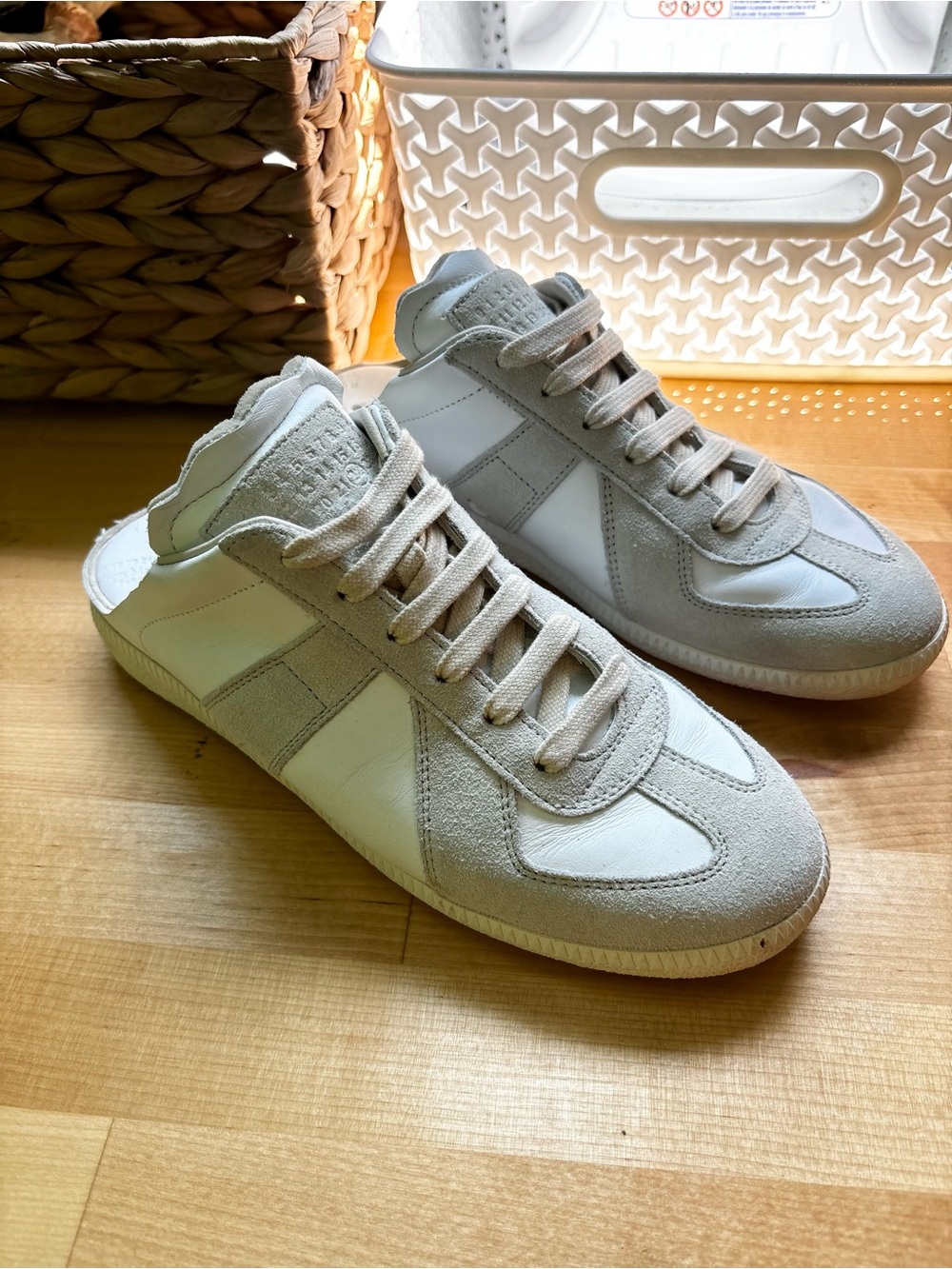 Maison Margiela Replica Mule Sneakers cream/off White slip on EU 37.5 US 7/7.5 - Picture 10 of 10